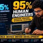 Kernel Masters banner highlighting why Linux device driver development still requires human engineers over AI