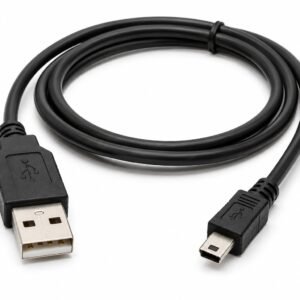 USB-A to Mini USB 2.0 Cable for Power Supply and Data Transfer